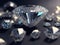 Soft focus shot of beautiful diamonds, Generative AI Illustration