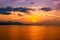 Soft focus sunset at sea background,Thailand