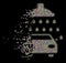 Soft Fragmented Pixelated Halftone Car Shower Icon