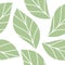 Soft Green Leaves  Seamless Repeating Pattern Isolated Vector Illustration