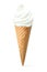 Soft ice cream cone isolated