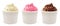 Soft ice cream or frozen yogurt in blank paper cup isolated on w