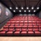 Soft and luxurious audience seats in an auditorium or movie theater.