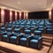 Soft and luxurious audience seats in an auditorium or movie theater.