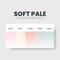Soft Pale color scheme. Color Trends combinations and palette guide. Colour chart idea. Illustration.