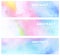 Soft pastel aquarelle banners