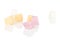 Soft pastel candy isolated on white