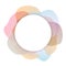 Soft pastel colored gradient shapes circle background