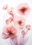 Soft pastel dreamy flowers in shades of pink blowing in the wind . Generative AI
