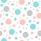 Soft pastel star seamless background. Grey, pink and blue star.