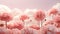 Soft Pink Carnations: Delicate Layers of Ruffled Petals Capturing the Gentle Warmth of the Sun AI Generated