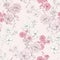 Soft pink delicate blooming hand drawn pencil line skecth seamless pattern vector design for fashion,fabric,web,card,wallpaper and