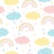 Soft pink floral seamless pattern for fabric