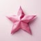 Soft Pink Origami Star On Minimalistic Japanese Background