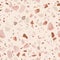 Soft pink terrazzo flooring seamless pattern. Realistic vector marble texture