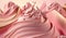 Soft pink texture, smudges ice cream satin background. Generative ai