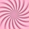 Soft pink and white rotating hypnosis spiral. Twirl abstract background. Optical illusion. Hypnotic psychedelic vector