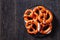 Soft pretzels baked in the form of knot