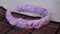 Soft purple color handmade headband made out of silk fabric