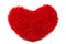 Soft red heart pillow