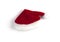 a soft Santa Claus hat on white background