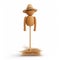 Soft Sculpture Scarecrow On A Stick: Playful And Minimalistic Design