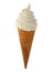 Soft serve ice cream on white background