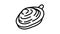 soft-shell clam line icon animation