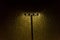 Soft shot of Night Street lamp lights in Heavy rain