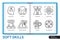 Soft skills infographics linear icons collection