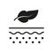 Soft Skin Silhouette Icon. Cosmetic for Sensitive Skin, Lightweight Feather Glyph Pictogram. Dermatology Beauty Skincare