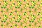 soft sweet peach fruit repeat seamless pattern doodle cartoon style wallpaper background