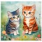Soft and Sweet - A Watercolor Pair of Kittens