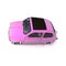 Soft top pink retro car