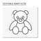 Soft toy line icon