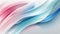 Soft transparent pastel blue and pink flowing waves abstract background. Generative AI