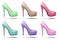 Soft vintage high heels pump woman shoes