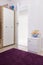 Soft violet carpet in child\'s room