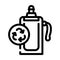 soft water bottle zero waste line icon vector illustration