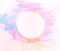 Soft watercolor background paint by brush with circle space in middle