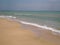 Soft wave of the sea on the sandy beach