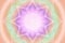 Soft white mandala on pastel retro, purple, green, orange earthy aura, energy field - grainy gradient background