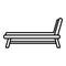 Soft wooden deck icon outline vector. Outdoor furniture