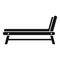 Soft wooden deck icon simple vector. Outdoor furniture