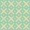 Soft yellow polka dots and crosses with textured chalk effect. Bright seamless geometric vector pattern on mint green
