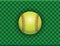 Softball on a Green Checkered Background