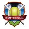 Softball League Emblem Illustration