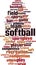 Softball word cloud