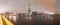 Soften edge view of Peter the Great monument in Moscow