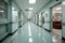 Softened backdrop, Hospital corridors focus gently blurs into serene visual harmony